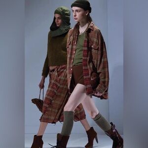 R13 Plaid Oversized Boyfriend Shirt